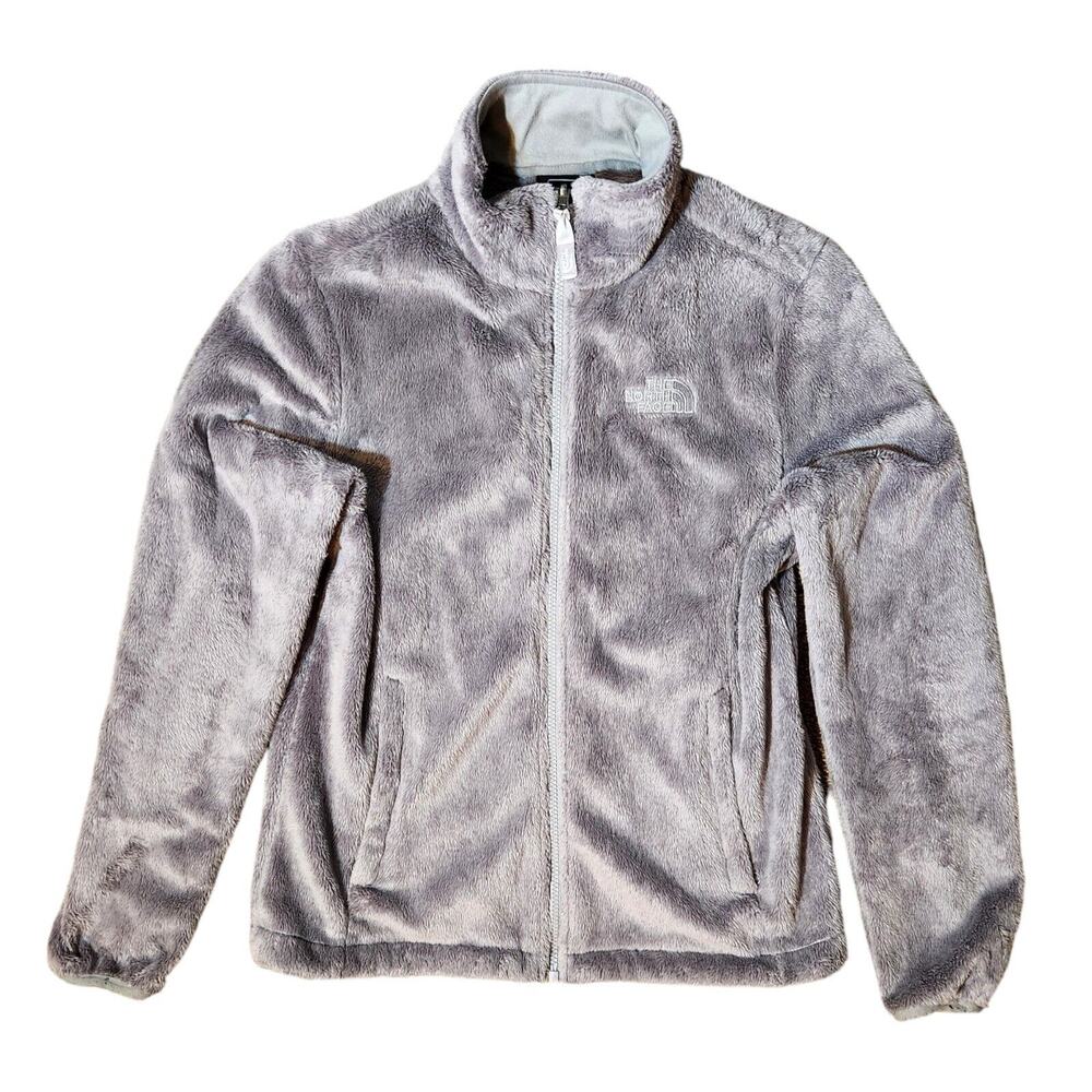 The North Face Womens Gray Soft Fleece Full Zip Jacket SIze Medium